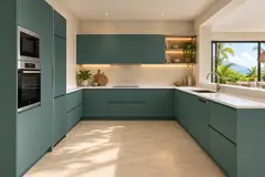 Cuisine en U · Vert