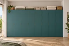 Placard à portes à la française : Peacocks Green · intérieur Chêne