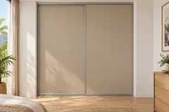 Placard sur mesure à portes coulissantes : Mojave · rails gris